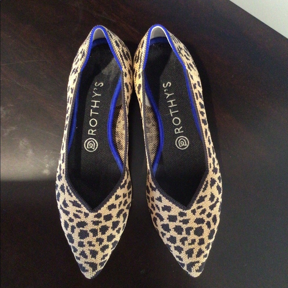 Rothy’s, size 8, leopard print flats